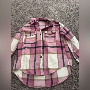 Pink Plaid Kids Shirt